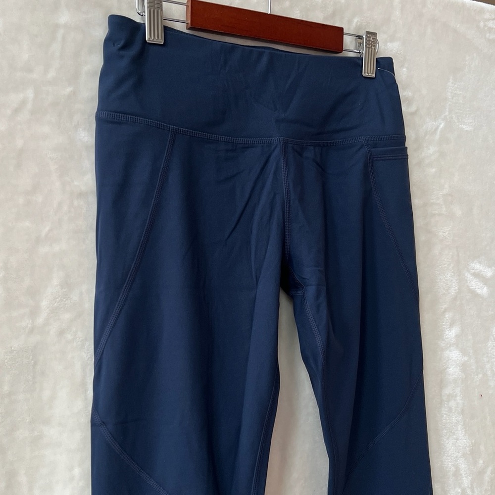 NEW Size Small Sweaty Betty True Navy Blue Power 7/8 Workout Leggings w/ Pockets - Picture 3 of 9